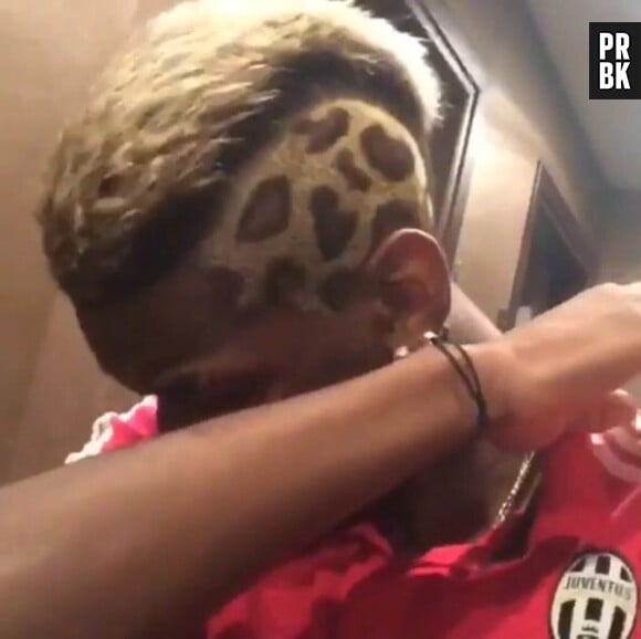 Paul Pogba : coupe de cheveux léopard, le 24 janvier 2016 sur Instagram