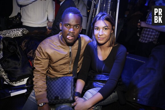 Black M et sa femme Lia à l'after-party d'Amis Publics, le 1er février 2016 à Paris