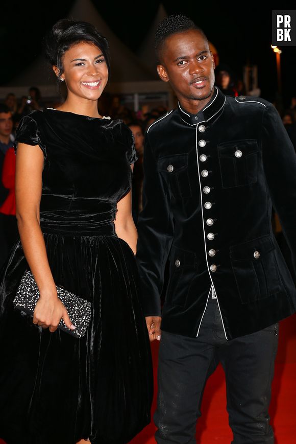 Black M et sa femme Lia sur le tapis rouge des NRJ Music Awards, le 13 décembre 2014 à Cannes