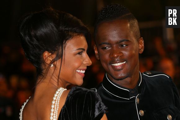 Black M et sa femme Lia sur le tapis rouge des NRJ Music Awards, le 13 décembre 2014 à Cannes