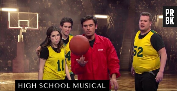 Zac Efron : son hommage à High School Musical avec Anna Kendrick, Adam DeVine et James Corden dans le Late Late Show with James Corden le 7 février 2016