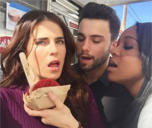 How To Get Away with Murder : Karla Souza, Jack Falahee et Aja Naomi King sur une photo