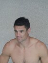 Dan Carter sexy et torse nu avec les joueurs du Racing 92 pour Clarins à la piscine Molitor, le 17 février 2016