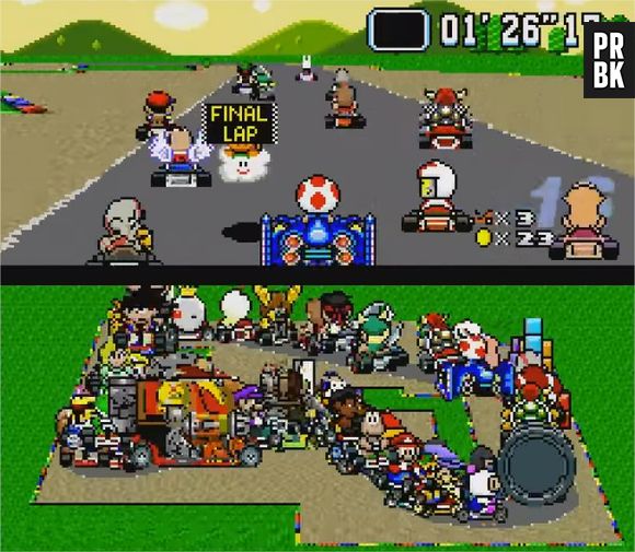 Super Mario Kart avec 101 concurrents