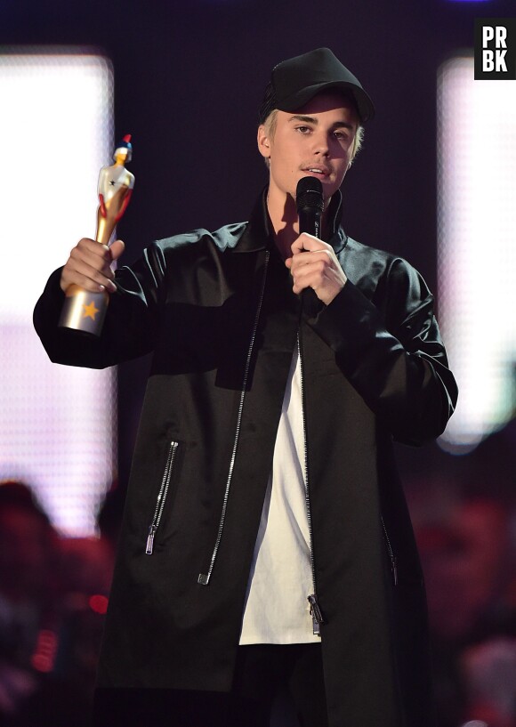 Justin Bieber gagnant aux BRIT Awards le 24 février 2016 à Londres