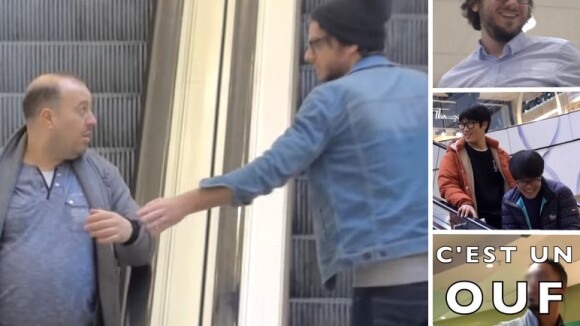 Comment réagiront ces hommes caressés par un inconnu dans des escalators ? La caméra cachée géniale