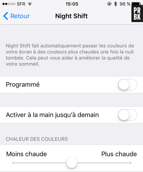Night Shift, le nouveau mode qui lutte contre les lumières bleues sur iPhone
