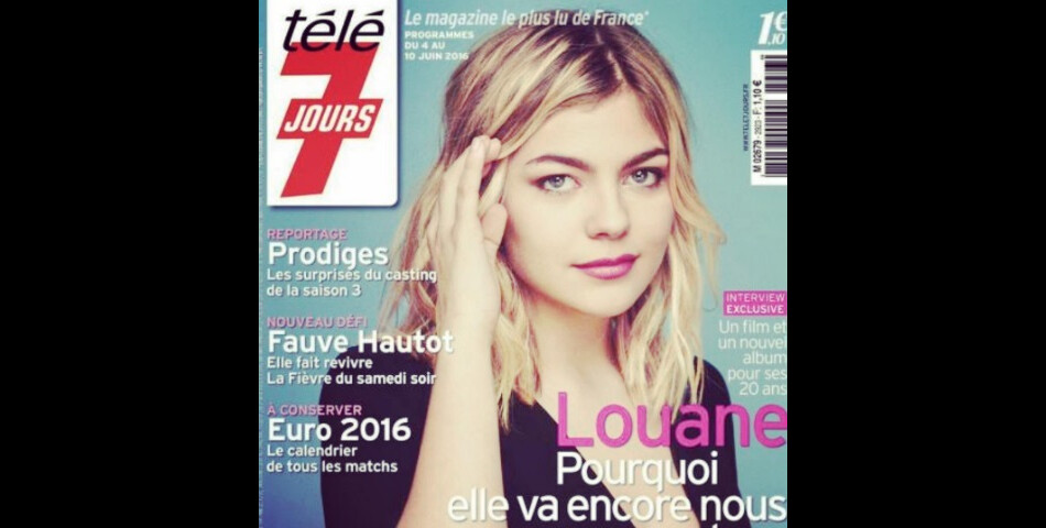 Louane Emera en couverture du magazine Télé 7 Jours