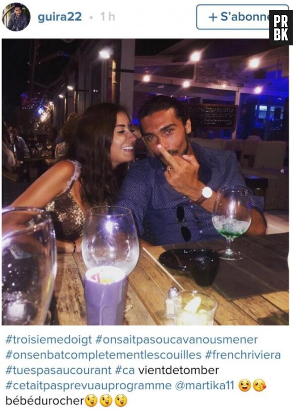 Julien Guirado et Martika Caringella s'affichent assez proches sur Instagram