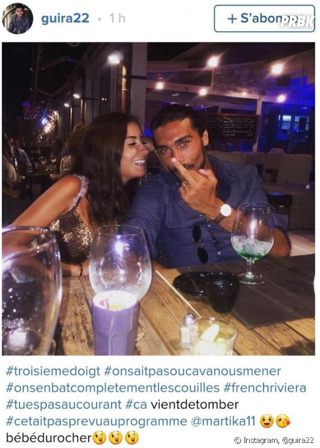 Julien Guirado et Martika Caringella s'affichent assez proches sur Instagram