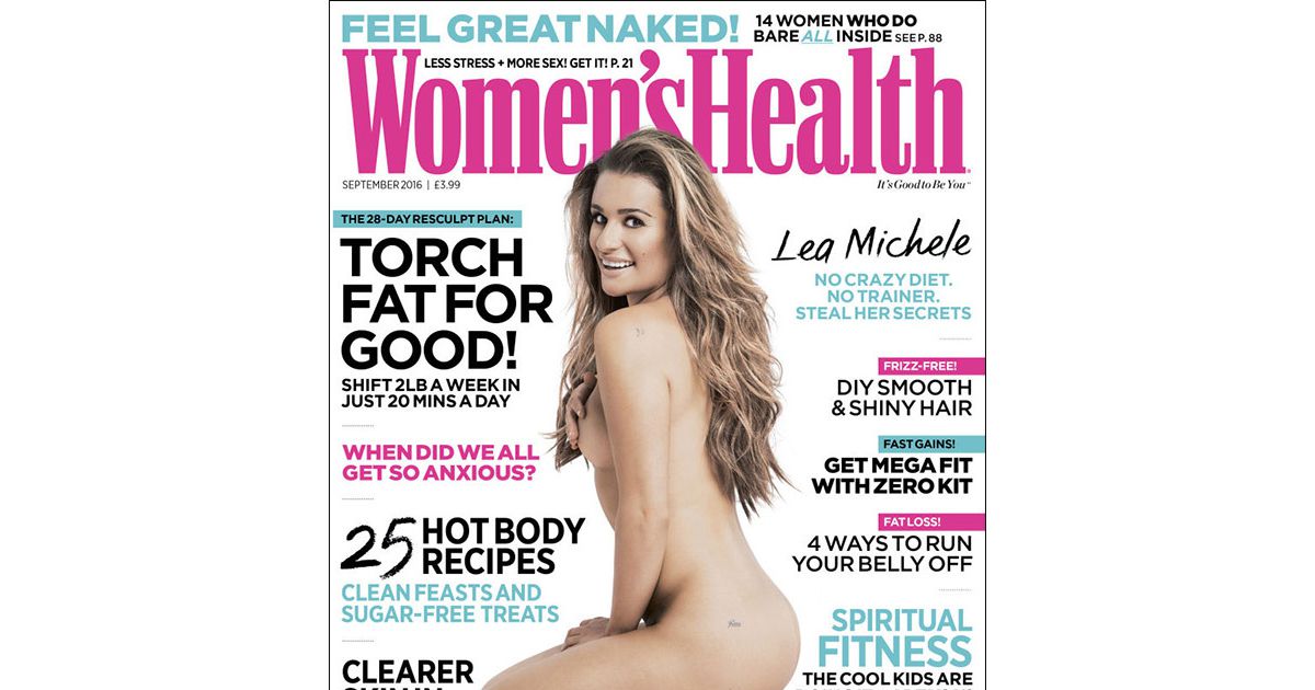 Lea Michele enti rement nue en couverture de Women s Health