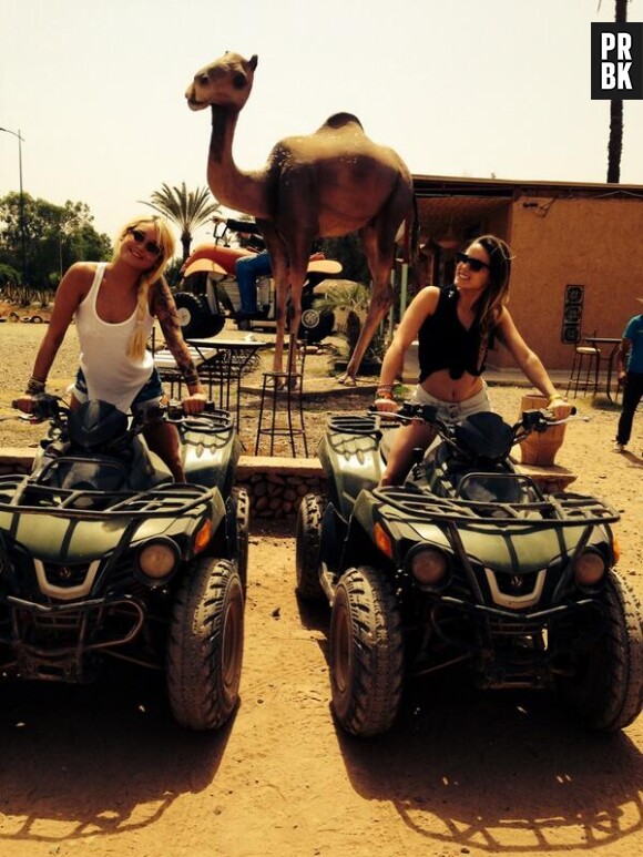 Capucine Anav et Aurélie Dotremont en vacances au Maroc pour le Marrakech du Rire, juin 2014