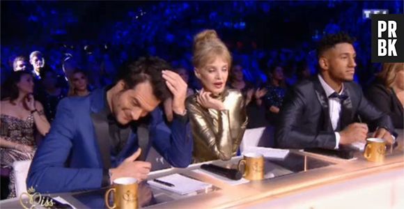 Amir craque pour Alicia Aylies pendant l'élection de Miss France 2017 le 17 décembre 2016
