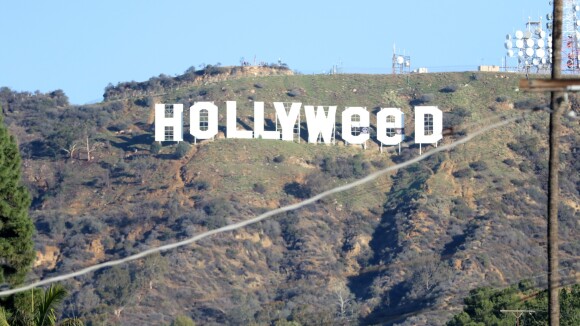 Hollywood, le panneau mythique transformé en "HollyWEED" : 2017, l'année de la moquette ?