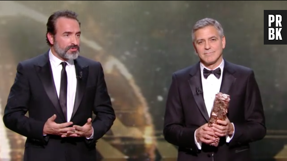 César 2017 : quand Jean Dujardin joue les mauvais traducteurs pour George Clooney, c'est à mourir de rire