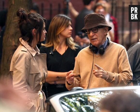 Selena Gomez et Woody Allen sur le tournage de A Rainy Day in New York