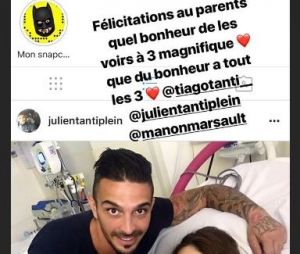 Julien Tanti et Manon Marsault parents : Les Marseillais les félicitent pour l'arrivée du bébé Tiago !