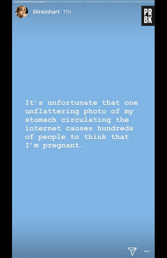 Lili Reinhart (Riverdale) répond aux rumeurs de grossesse sur Instagram Stories