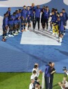 Une haie d'honneur pour les Bleus au Stade de France le 9 septembre 2018