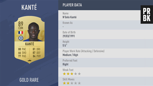 FIFA 19 : la note de N'Golo Kanté