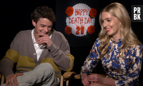 Jessica Rothe et Israël Broussard à Los Angeles pour Happy BirthDead 2 You.