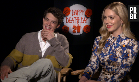 Jessica Rothe et Israël Broussard à Los Angeles pour Happy BirthDead 2 You.