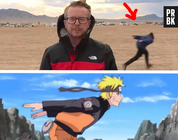 Naruto : un homme utilise la "Naruto Run" devant la Zone 51, les Internautes se marrent