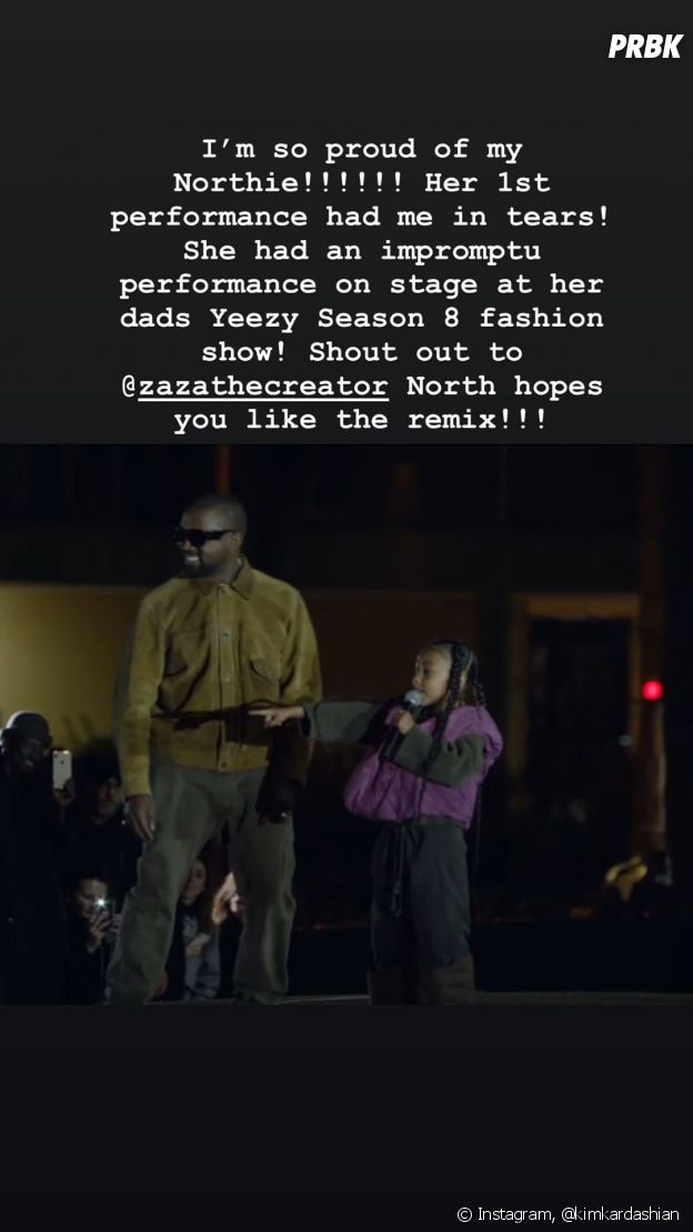 North West chante au défilé Yeezy à la Paris Fashion Week : Kanye West et Kim Kardashian, parents super fiers