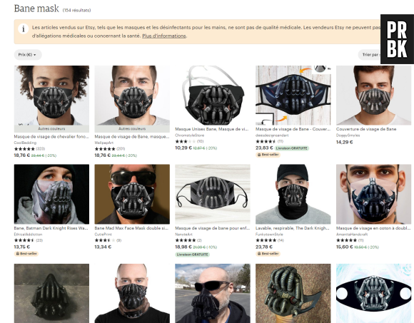 Batman : le masque de Bane en rupture de stock aux USA pour lutter contre le coronavirus