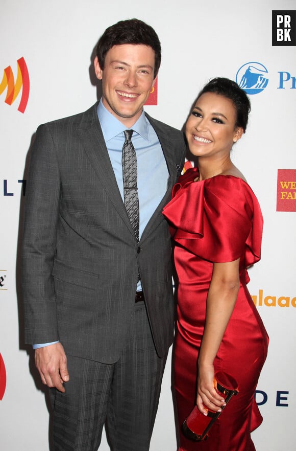 Glee : Cory Monteith et Naya Rivera lors d'une soirée