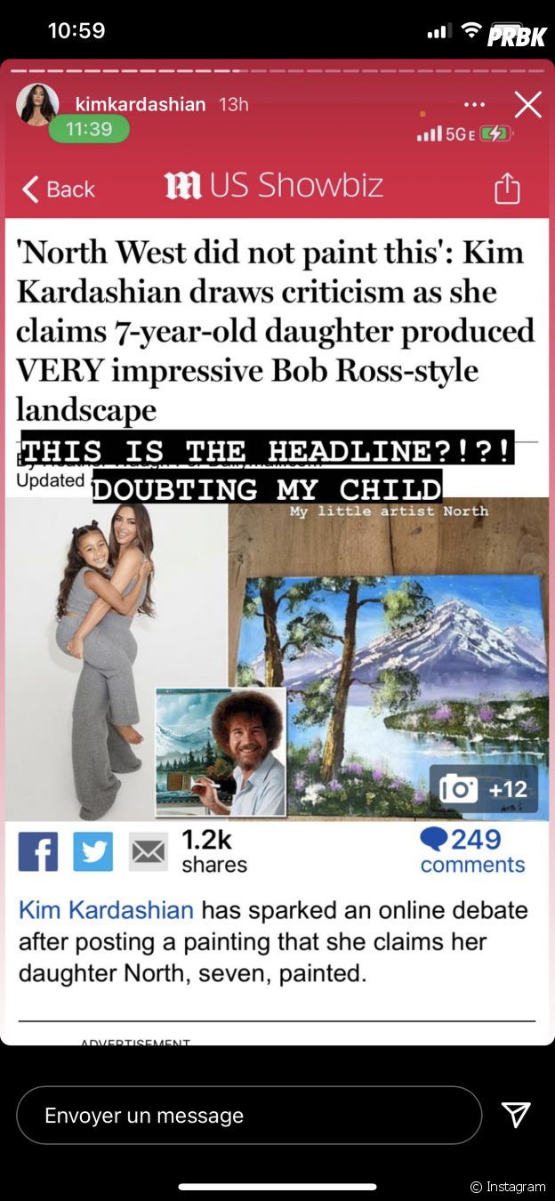 Kim Kardashian prend la défense de sa fille North West