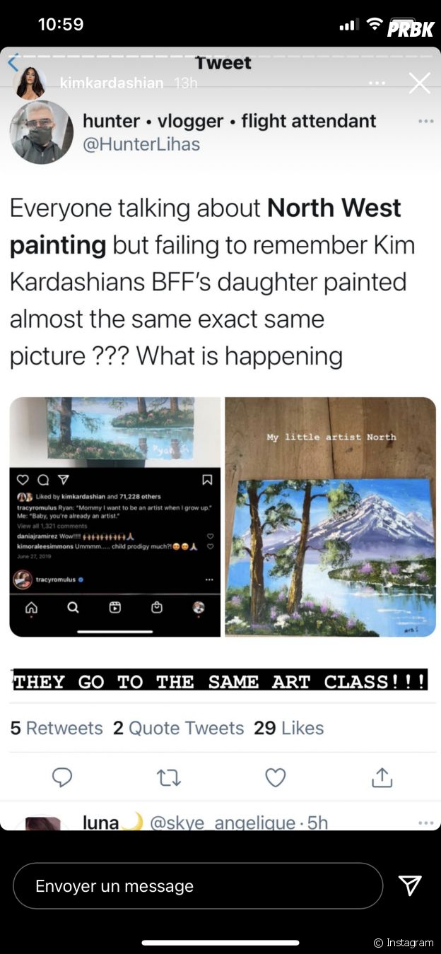Kim Kardashian prend la défense de sa fille North West