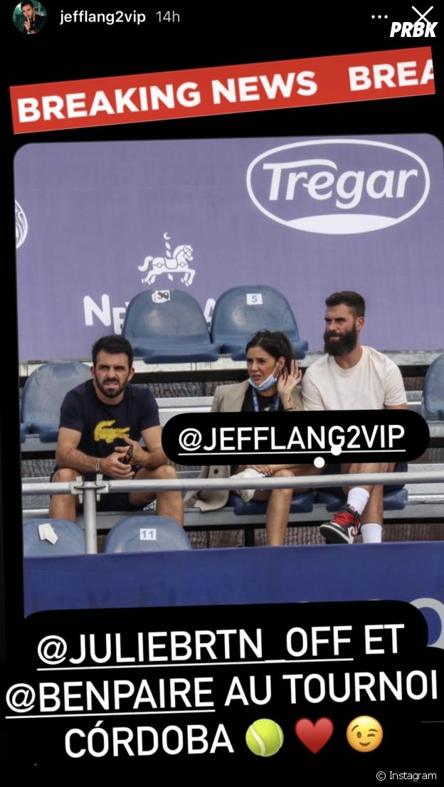 Julie (La Villa des Coeurs Brisés 6) et Benoît Paire ensemble à un tournoi de tennis en Argentine