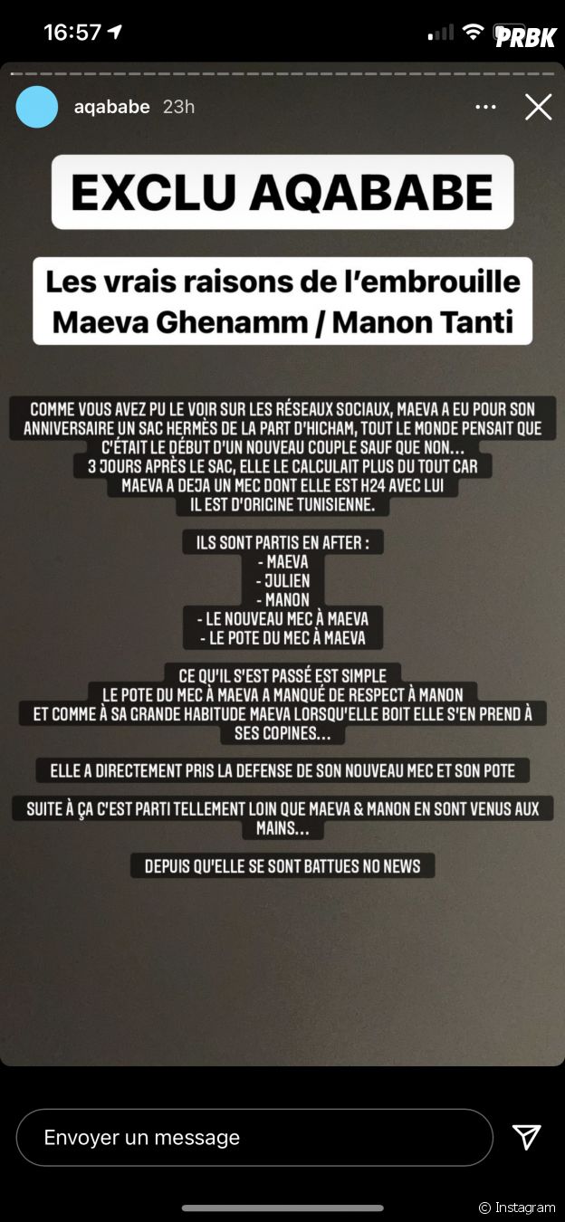 Maëva Ghennam et Manon Marsault en seraient venues aux mains en soirée