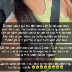 Maeva Ghennam VS sa cousine Salma : gros clash sur Snapchat pour une affaire de sourcils.