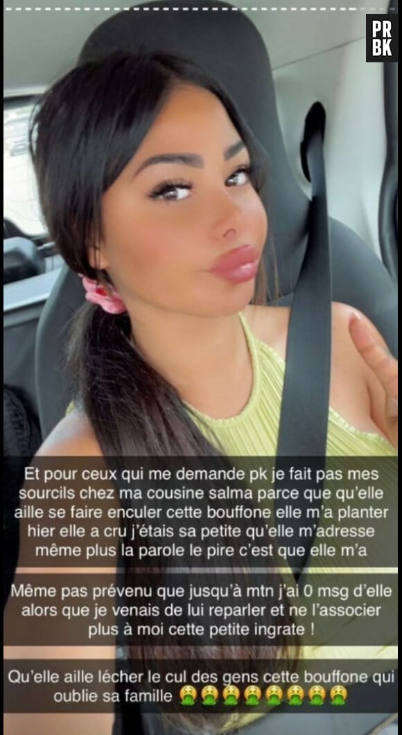 Maeva Ghennam VS sa cousine Salma : gros clash sur Snapchat pour une affaire de sourcils.