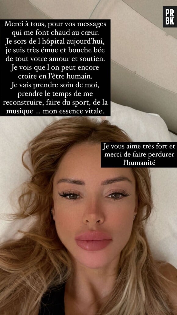 Aurélie Preston réagit sur Instagram après sa tentative de suicide