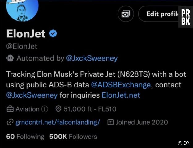 Le compte d'ElonJet a été suspendu par Twitter