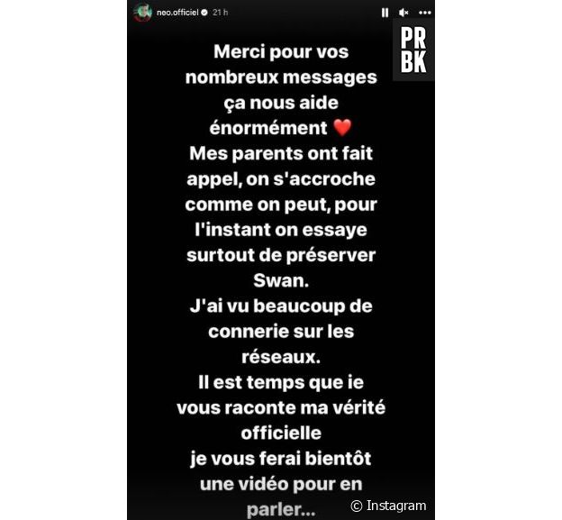 Néo sort du silence et affirme que la priorité est de protéger son petit frère Swan.