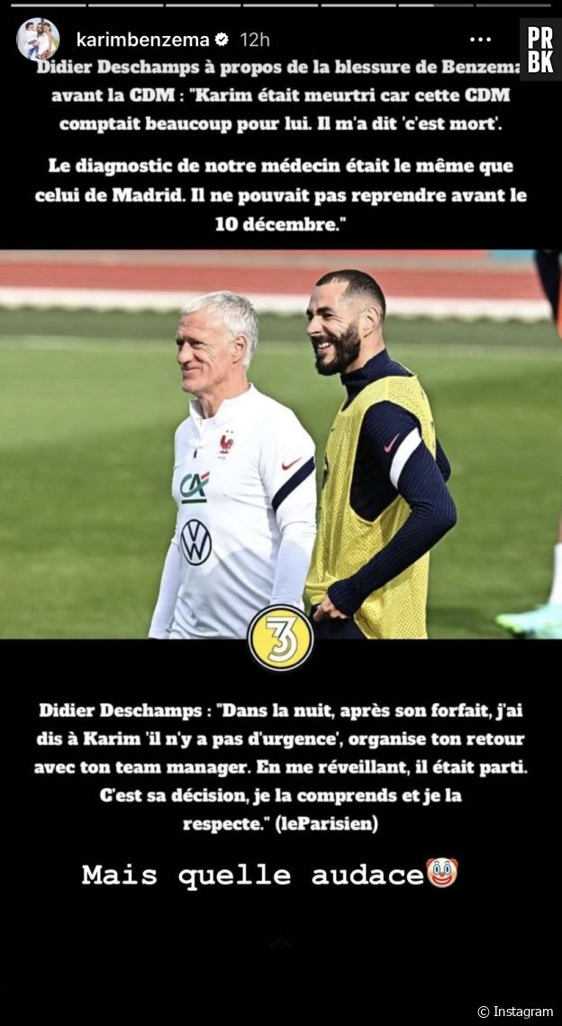 Karime Benzema répond cash à Didier Deschamps.