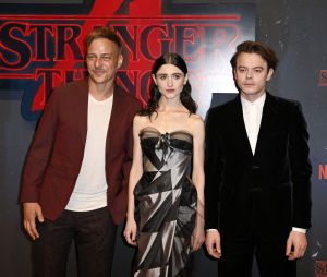 Tom Wlaschiha, Natalia Dyer et Charlie Heaton à la première de la saison 4 de la série Netflix "Stranger Things" au Kraftwerk à Berlin, Allemagne, le 23 mai 2022. © Future-Image/Zuma Press/Bestimage 