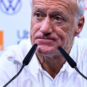 Le sélectionneur de l'équipe de France de football Didier Deschamps en conférence de presse avant le match de qualification à l'Euro 2024 contre les Pays-Bas au centre de formation et centre National du Footbal de Clairefontaine, France, le 20 mars 2023. © Federico Pestellini/Panoramic/Bestimage  French national football team coach Didier Deschamps at a press conference ahead of the Euro 2024 qualifying match against the Netherlands at the training center and National Footbal Center in Clairefontaine, France, on March 20, 2023. 