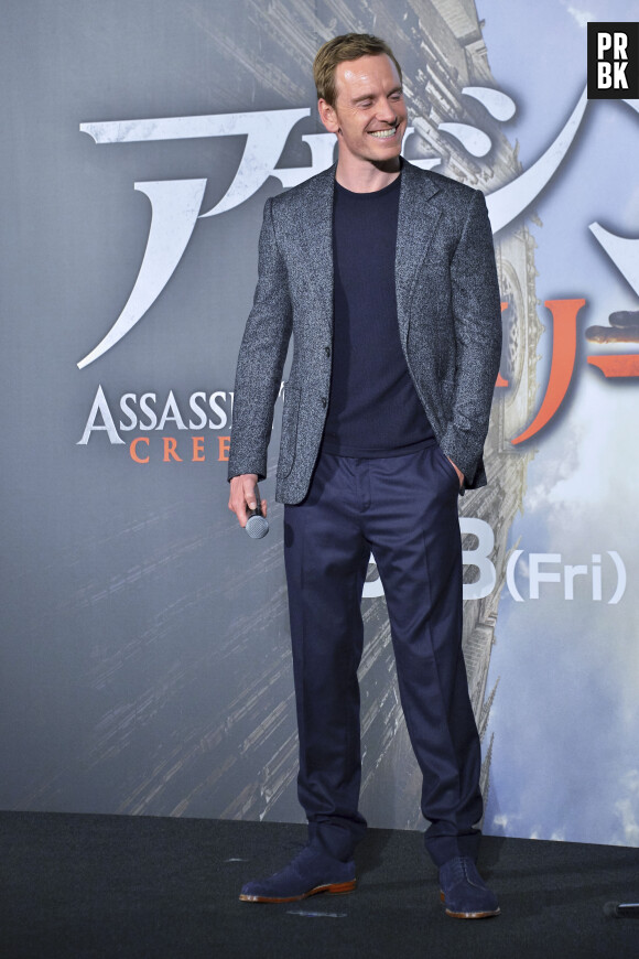 Michael Fassbender en promotion pour le film ''Assassin's Creed'' à Tokyo, le 15 février 2017. © Future-Image via ZUMA Press/Bestimage 