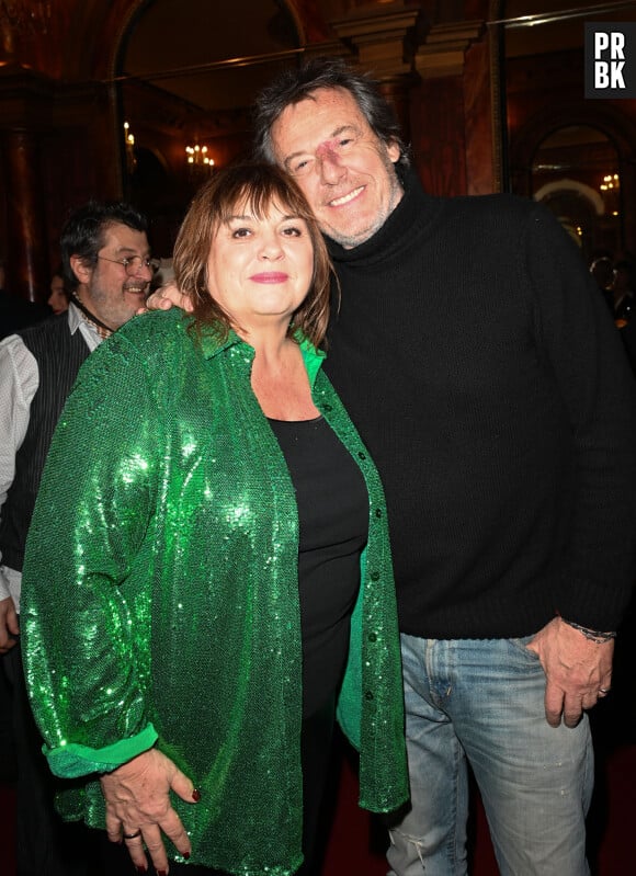 Exclusif - Michèle Bernier et Jean-Luc Reichmann - 100ème de la pièce "Je préfère qu'on reste ensemble" au Théâtre des Variétés à Paris le 12 janvier 2023. © Coadic Guirec/Bestimage