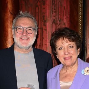 Exclusif - Laurent Ruquier et Roselyne Bachelot - 100ème de la pièce "Je préfère qu'on reste ensemble" au Théâtre des Variétés à Paris le 12 janvier 2023. © Coadic Guirec/Bestimage 