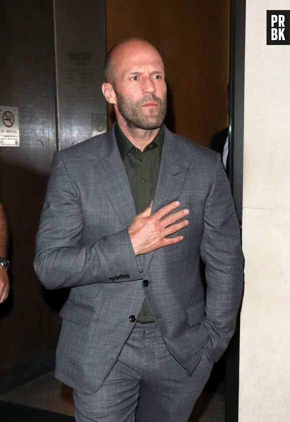 Jason Statham à la sortie du restaurant Nobu à Londres, le 23 juillet 2019. 