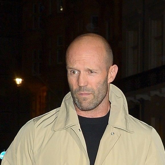 Jason Statham et sa compagne Rosie Huntington-Whiteley à la sortie du restaurant "GymKhana" à Londres, le 19 septembre 2018. 