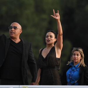 Vin Diesel, Michelle Rodriguez - Les acteurs du film arrivent à la première du film "Fast & Furious X" à Rome, le 12 mai 2023.