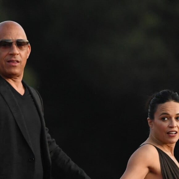 Vin Diesel, Michelle Rodriguez - Les acteurs du film arrivent à la première du film "Fast & Furious X" à Rome, le 12 mai 2023.