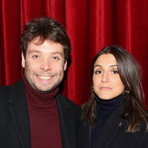 Exclusif - Benjamin Duhamel et Agathe Lambret - Générale de la Pièce de Théâtre "Un président ne devrait pas dire ça…" à Bobino dans le cadre de la 5ème édition des  Paroles Citoyennes  à Paris le 28 Mars 2022. © Bertrand Rindoff/Bestimage